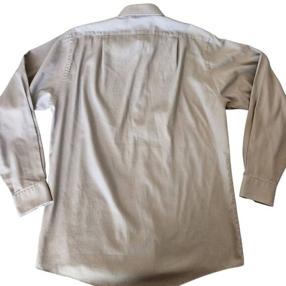 Van Heusen pin cord grey formal button up shirt mens 34/35 regular fit 15.5 - Picture 2 of 5